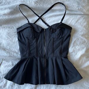 Bebe Elegant Black Bustier Top